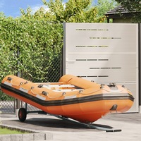 Boat Trailer with 2 Wheels, Foldable and Adjustable, 160 kg Steel vidaXL