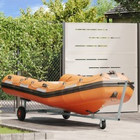 Boat Trailer with 3 Wheels, Foldable and Adjustable, 160 kg Steel vidaXL