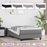 Box Spring Bed with Mattress Base Bedstead Bed Frame Bedroom Fabric vidaXL