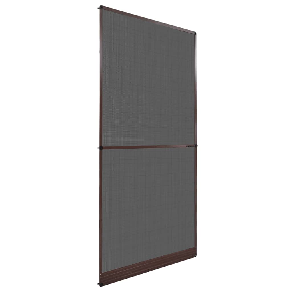 Brown Hinged Insect Screen for Doors 100 x 215 cm vidaXL