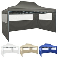 Canopy Professional Gazebo Outdoor Party Tent with 3 Sidewalls Steel vidaXL