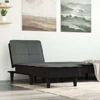 Chaise Longue Dark Grey Fabric vidaXL
