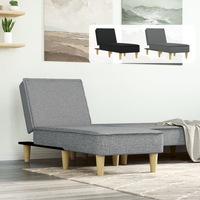 Chaise Longue Black Fabric Multi Colours vidaXL