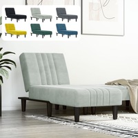 Chaise Longue Dark Grey Velvet Multi Colours vidaXL