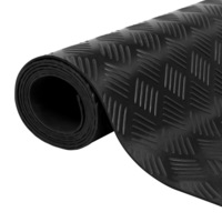 Rubber Floor Mat Anti-Slip 5 x 1 m Checker Plate vidaXL