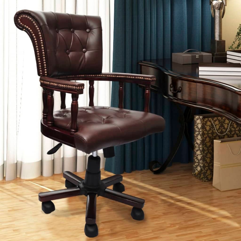 Swivel Office Chair Brown vidaXL