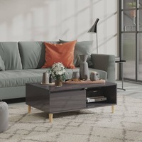 Coffee Table High Gloss Grey 90x60x35 cm Engineered Wood vidaXL