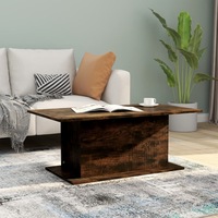 Coffee Table Smoked Oak 102x55.5x40 cm Engineered Wood vidaXL