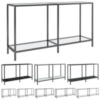 Console Table Tempered Glass Computer Writing Table Multi Colours/Sizes vidaXL