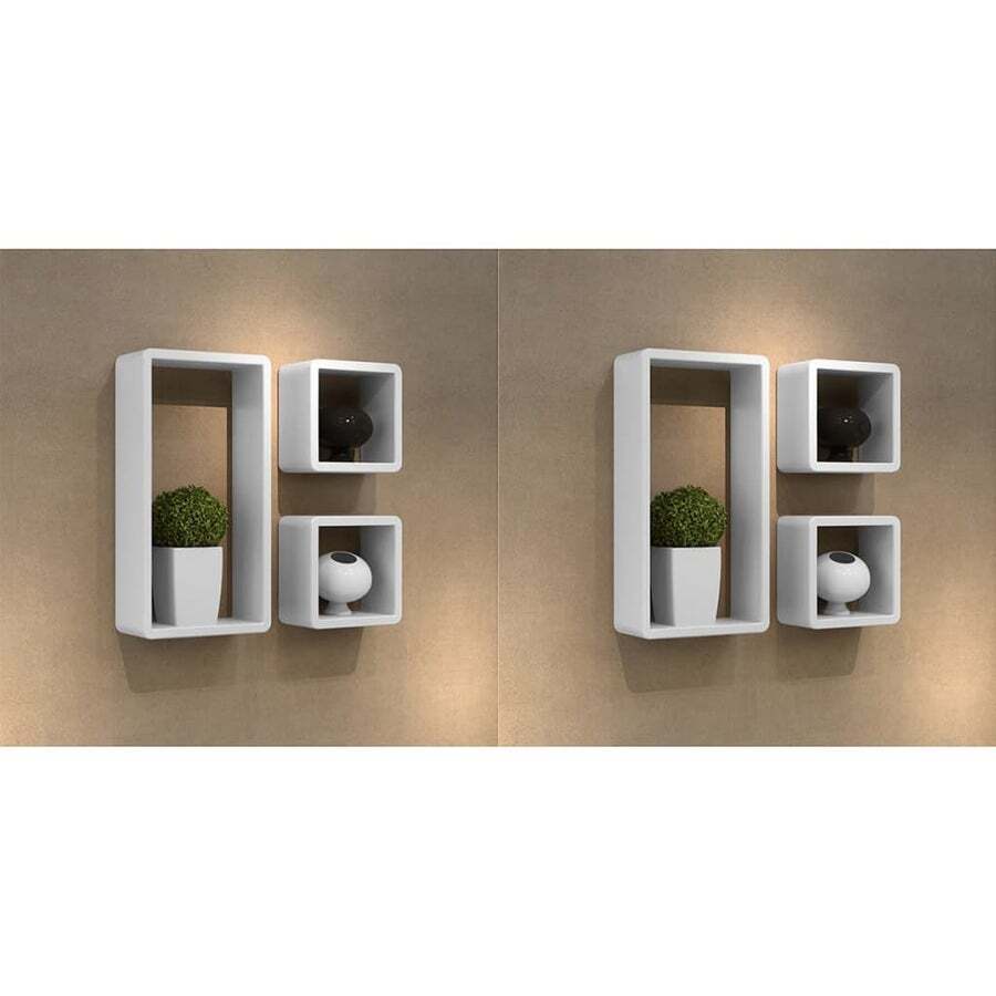 Buy Wall Cube Shelves 6 pcs White MyDeal