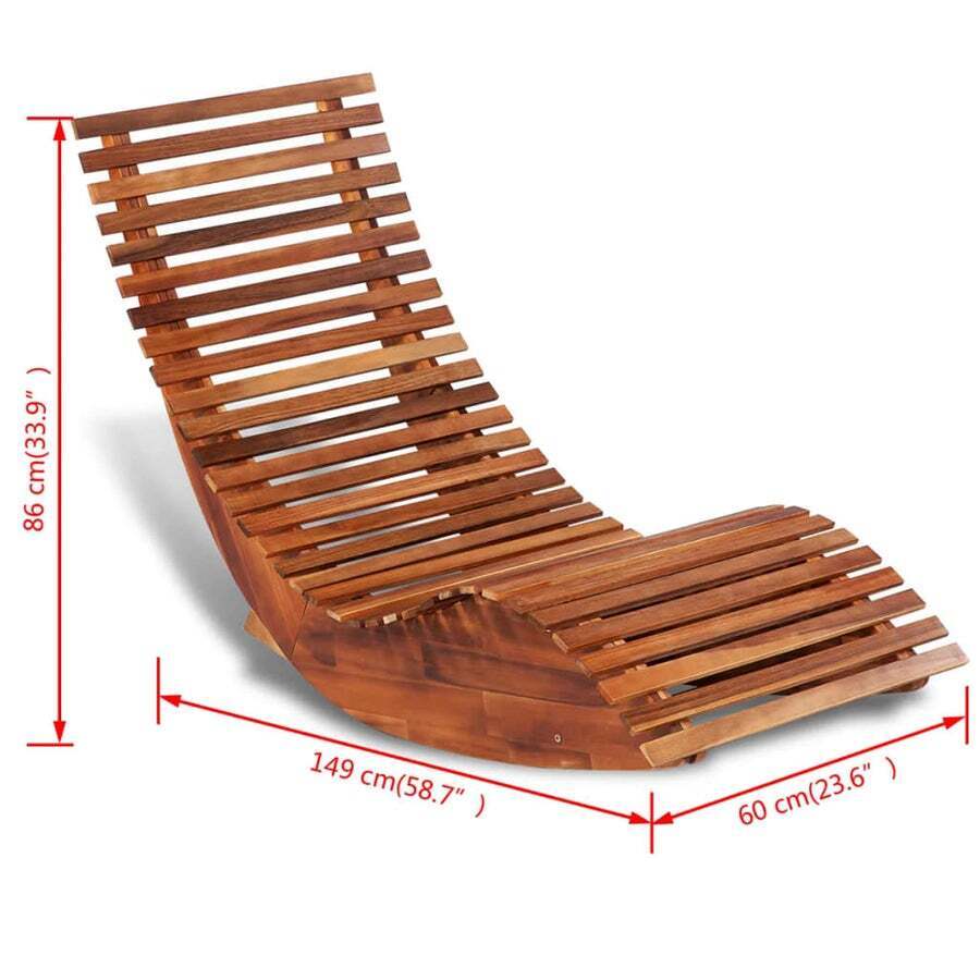 Buy Rocking Sun Lounger Acacia Wood vidaXL MyDeal