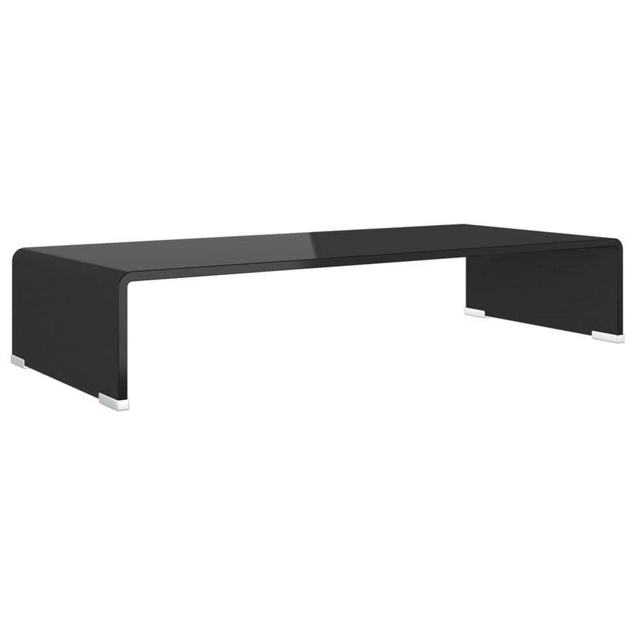 Buy TV Stand/Monitor Riser Glass Black 70x30x13 cm vidaXL - MyDeal