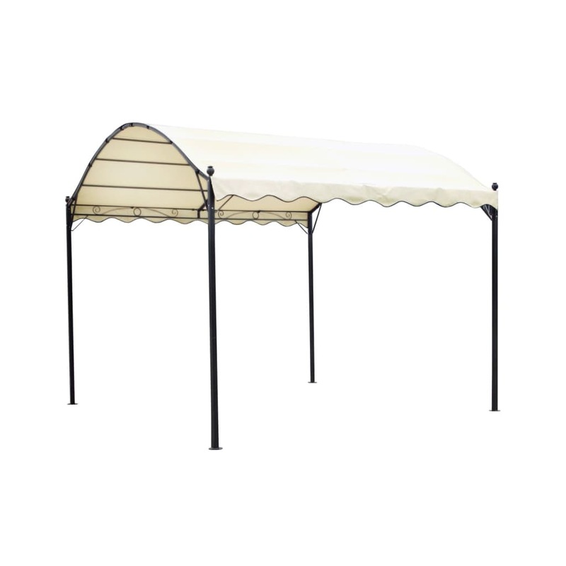 Gazebo Fabric Cream White 4x3x2.6cm Patio Pavilion Tent Canopy Shelter ...