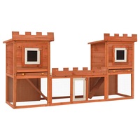 Outdoor Large Rabbit Hutch House Pet Cage Double House vidaXL