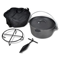 Dutch Oven 4.2 L including Accessories vidaXL