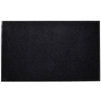 Black PVC Door Mat 90 x 60 cm vidaXL