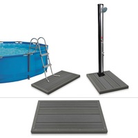 Floor Element for Solar Shower Pool Ladder WPC vidaXL