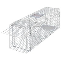 Galvanised Live Trap 100 cm vidaXL