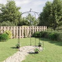 Garden Arch Black �180x255 cm Steel vidaXL