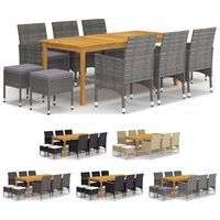 Garden Dining Set 11 Piece Outdoor Patio Dinner Set Seat Multi Colours vidaXL
