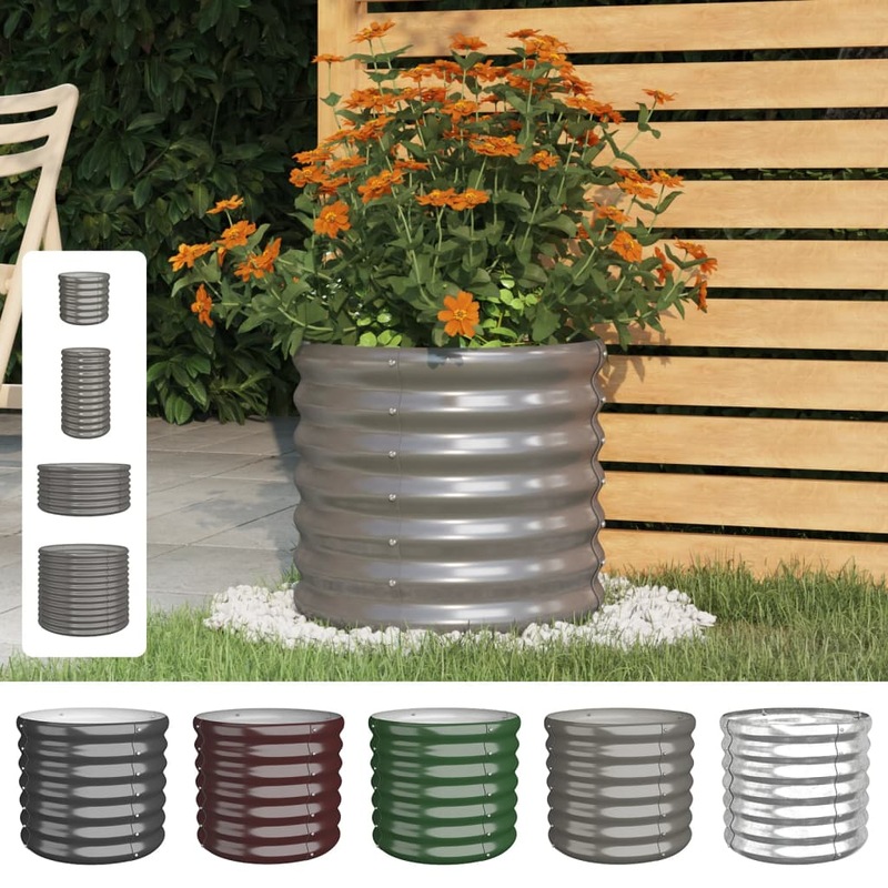 Buy Garden Planter Powdercoated Steel Flower Box Pot Multi Colours