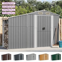 Garden Shed Outdoor Shed Storage Shed Firewood Shed Galvanised Steel vidaXL
