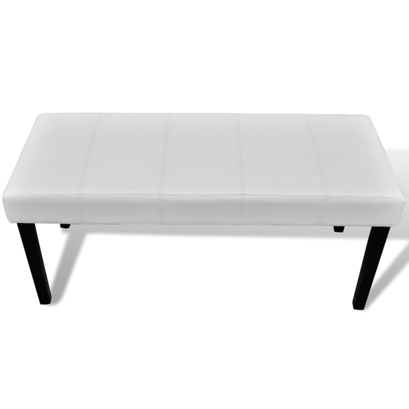 Buy White High Quality Artificial Leather Bench MyDeal
