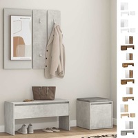 Hallway Furniture Set Engineered Wood Cloakroom Bench Multi Colours vidaXL
