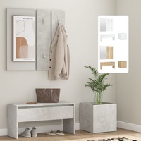 Hallway Furniture Set Engineered Wood Cloakroom Storage Multi Colours vidaXL