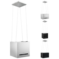 Hanging Island Range Hood Kitchen Extractor Hood LCD Stainless Steel vidaXL