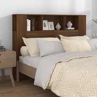 Headboard Cabinet Brown Oak 140 cm vidaXL
