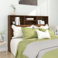 Headboard Cabinet Brown Oak 140 cm vidaXL