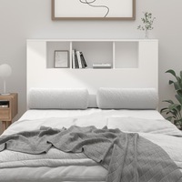 Headboard Cabinet White 120 cm vidaXL