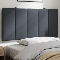 Headboard Cushion Dark Grey 107 cm Velvet vidaXL