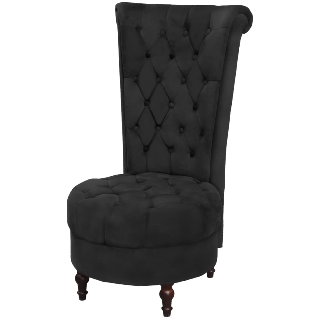 black high back accent chair