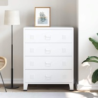 Industrial Drawer Cabinet White 78x40x93 cm Metal vidaXL