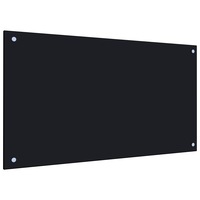 Kitchen Backsplash Black 90x50 cm Tempered Glass vidaXL