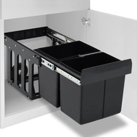Kitchen Cupboard Pull-out Dustbin Soft-Close Multi Sizes 36/48/20 L vidaXL