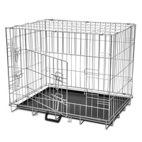 Foldable Metal Dog Bench L vidaXL
