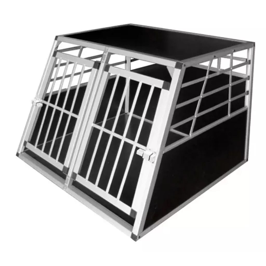 aluminium double dog crate