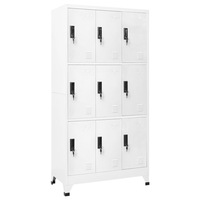 Locker Cabinet White 90x45x180 cm Steel vidaXL