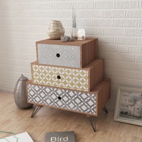 Nightstand with 3 Drawers Brown vidaXL