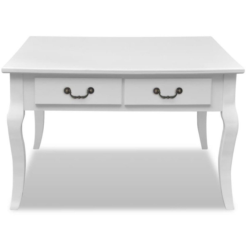 Buy Coffee Table with 4 Drawers White MyDeal