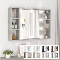 Mirror Cabinet with LED Bedroom Wall-mounted Makeup Cosmetic Mirror vidaXL