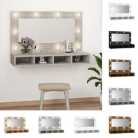 Mirror Cabinet with LED Bedroom Wall-mounted Makeup Cosmetic Mirror vidaXL