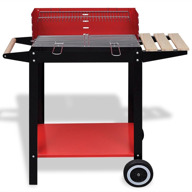 New BBQ Charcoal Stand Barbeque Grill Cooking Surface 51x25cm Steel