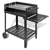BBQ Stand Charcoal Barbecue 2 Wheels vidaXL
