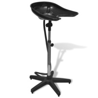 Black Salon Wash Basin vidaXL