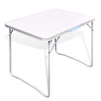 Foldable Camping Table with Metal Frame 80 x 60 cm vidaXL
