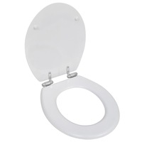 Toilet Seats with Soft Close Lids MDF White vidaXL